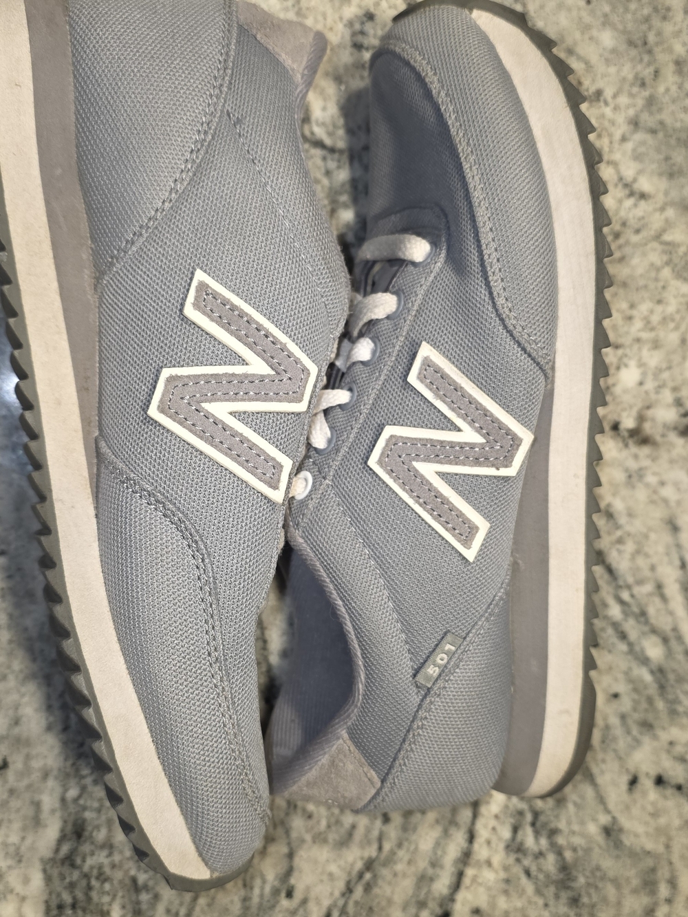 New Balance Women's 501 Sneakers in Light Gray and White- Size 7